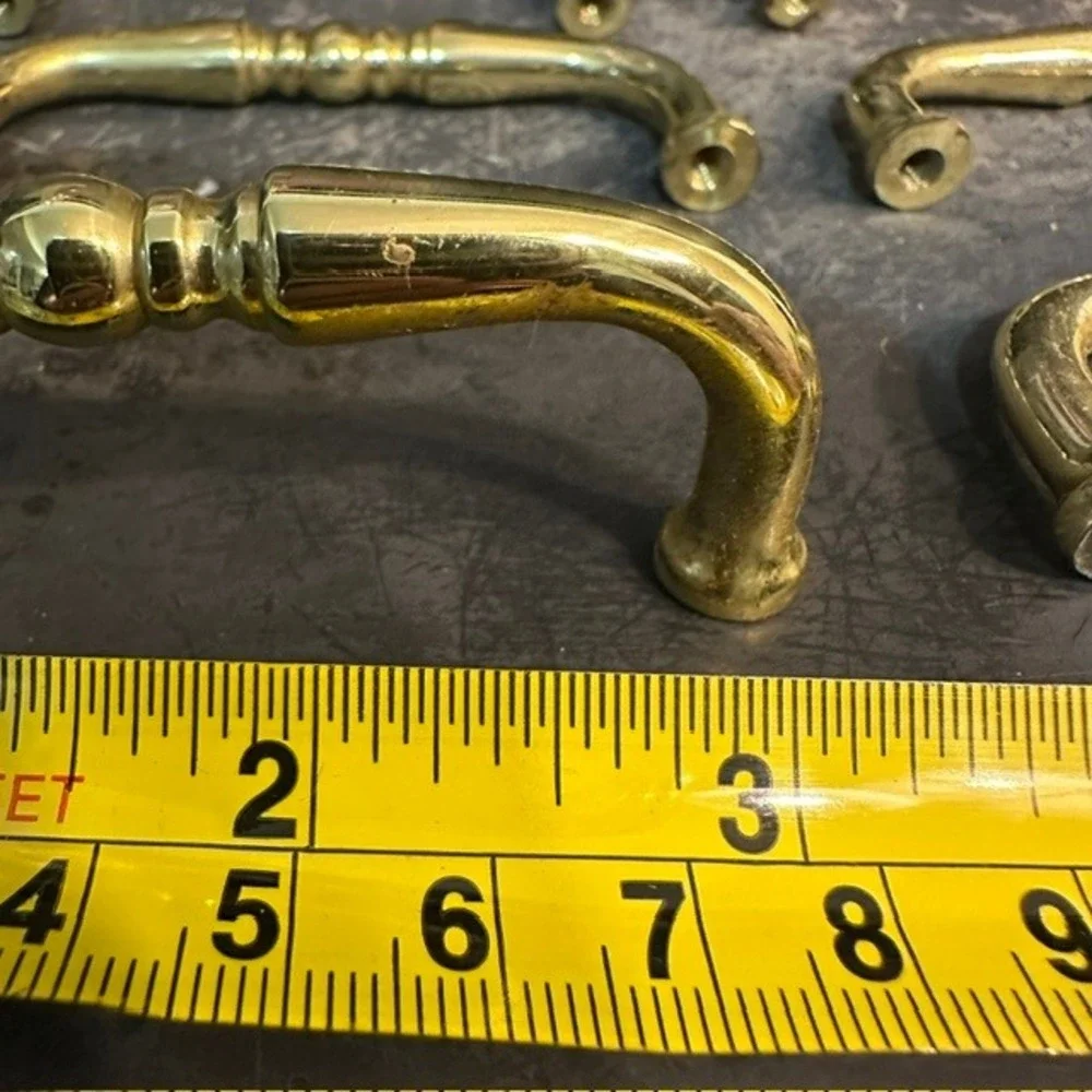Vintage Brass Drawer Pulls Lot 8‎ Colonial Farmhouse Cabinet Hardware 3in